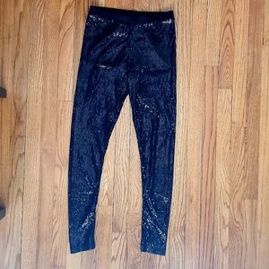🔥 Black Sequin Party Pants sz S
